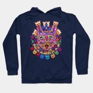 Louis Wain, Cat with Cat Necklace Hoodie